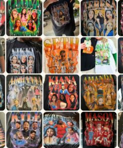 Custom photo vintage 90s graphic t-shirt – personalized bootleg rap tee with custom face collage design