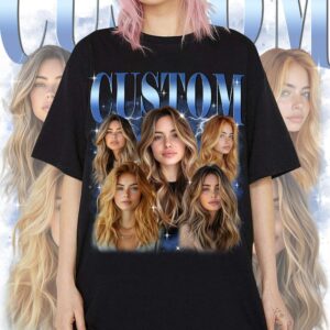 Custom Girlfriend Bootleg Shirt – Retro 90s Graphic Tee, Personalized Face Bootleg Rap Tee, Custom Birthday Gift Shirt