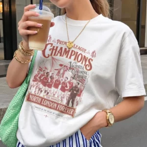 ARS Final 2026 Premier League Champions 202526 Vintage Graphic Tee, North London Forever Shirt