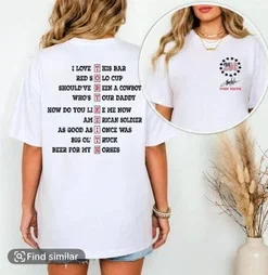 Toby Keith Song List Shirt, Toby Keith Greatest Hits Country Music Tee