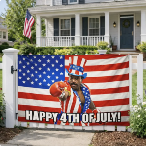 Funny Happy 4th of July Flag 250th Tepastry/ Semi-Circular Flag, Outdoor Wall Decor #2