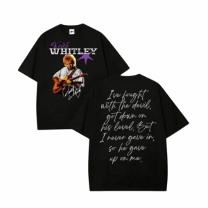 Vintage Keith Whitley 80s Country Music T-Shirt, 2-Sided Retro Graphic Tee