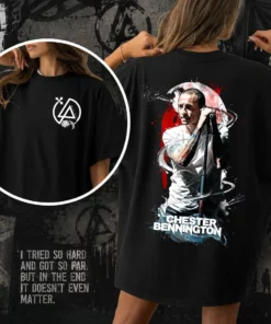 Chester Bennington Linkin Park Tribute Shirt, Rock Band Vocalist Graphic Tee #5