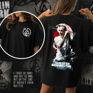 Chester Bennington Linkin Park Tribute Shirt, Rock Band Vocalist Graphic Tee #5