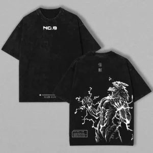Kaiju No. 8 Tee - Oversized Washed Anime Shirt