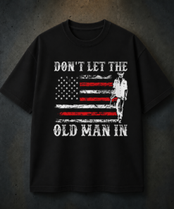 Don't Let The Old Man In T-Shirt, Memorial Toby Retro Country Music, Vintage American Flag T-Shirt