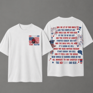 Toby Courtesy of the Red T-Shirt, Red White and Blue Shirt, 4th Of July Tee
