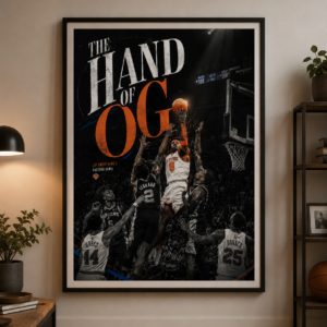 No Frame - Knicks Basketball Finals 2026 Poster, OG Anunoby Game Winner Print, New York Knicks Fan Gift