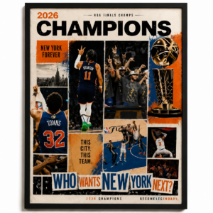 No Frame - Knicks Basketball Finals 2026 Poster