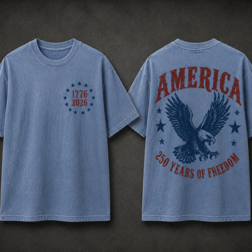 250th Anniversary Tee, Patriotic Western Shirt, 250 Years of Freedom T-Shirt, Fourth of July Shirt TBK