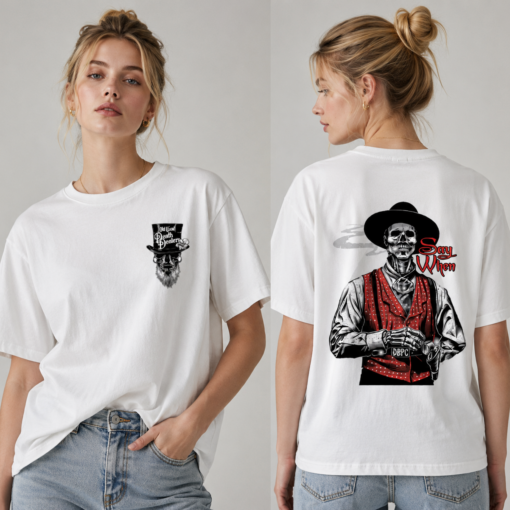 Doc Holliday Say When Old West Death Dealers Collection Tombstone Ghost Town Zombie T-Shirt