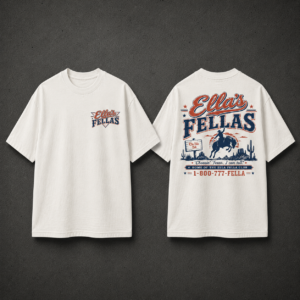 Ellas Fellas Club T-shirt, Western Country Concert Graphic Tee
