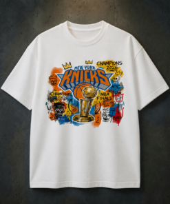 New York Knicks shirt Champions 2026 T-Shirt | Basquiat street art influence tee