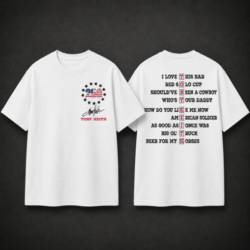 Toby Keith Song List Shirt, Toby Keith Greatest Hits Country Music Tee