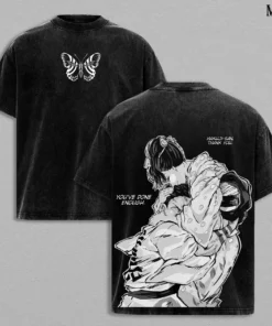 Akaza vs Koyuki Demon Slayer Kimetsu no Yaiba Washed T-Shirt