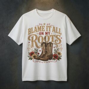 Blame It All On My Roots Tee, Country Concert Shirt