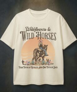 Country Concert Top for Lainey Wilson Fan, Wildflowers & Wild Horses Western Shirt