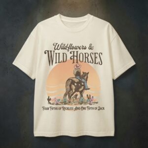 Country Concert Top for Lainey Wilson Fan, Wildflowers & Wild Horses Western Shirt