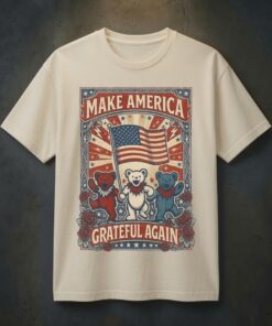 Deadhead Inspired 4th of July Shirt, Make America Grateful Again Shirt