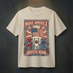 Deadhead Inspired 4th of July Shirt, Make America Grateful Again Shirt