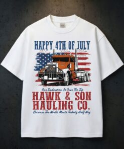 Happy 4th of July Over The Top Trucker Shirt, 1 side