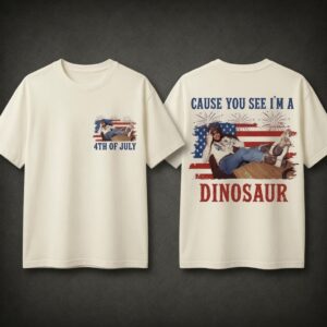 Hank Williams Jr Dinosaur Shirt, Cause You See I’m A Dinosaur Tee, Bocephus 4th Of July T Shirt