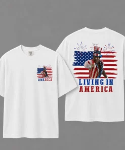 Apollo Creed Living In America T Shirt, Retro USA Fighter Shirt