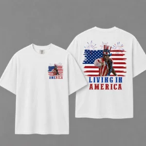 Apollo Creed Living In America T Shirt, Retro USA Fighter Shirt