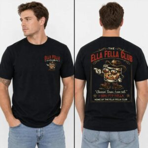 Ella Fella Club Cowboy Whiskey Graphic Tee, Western Concert Shirt
