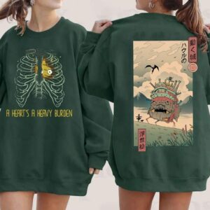 Vintage Howl's Moving Castle Sweatshirt, Studio Ghibli Gift Tee