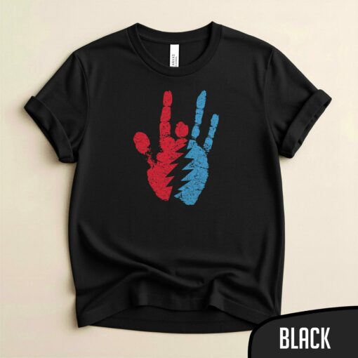 Jerry Garcia Hand Graphic Tee - Grateful Dead Iconic Images - Band Shirts #2