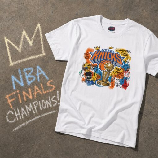 New York Knicks shirt Champions 2026 T-Shirt | Basquiat street art influence tee #9