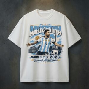 Lionel Messi Argentina World Cup Graphic T-Shirt