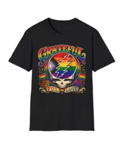 Grateful Dead Rainbow Lightning Bolt T-Shirt | Skull Psychedelic #5