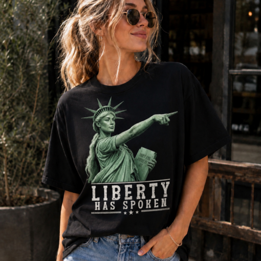 Sophie Cunningham Pointing Tee, Statue Of Liberty Shirt, Patriotic Satire @L