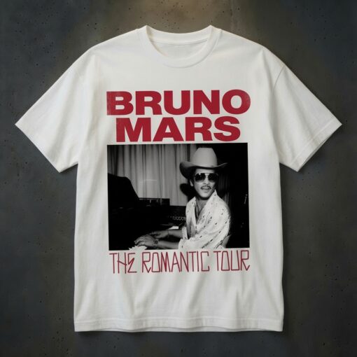 The Romantic Album Bruno Mars The Romantic Tour 2026 T-Shirt