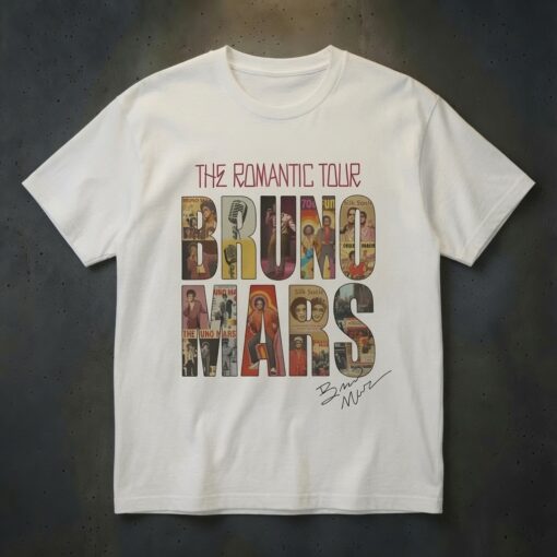 Bruno Mars Romantic Tour Shirt, Vintage Bruno Concert Tee