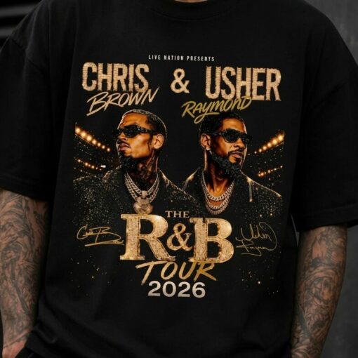 Usher Ch ris Brown Raymond Tour 2026 T-Shirt N