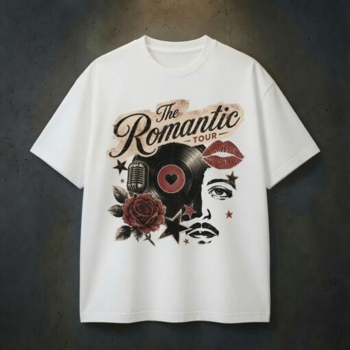 The Romantic Tour Shirt, Vintage Music Graphic Tee, Retro Vinyl Record T-Shirt
