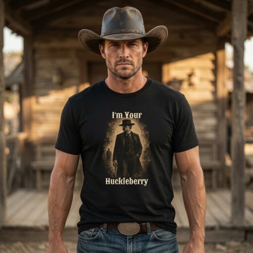 I'm Your Huckleberry Shirt, Vintage Doc Holliday Graphic Tee, Western Cowboy Retro T-Shirt, Tombstone Movie Quote Gift