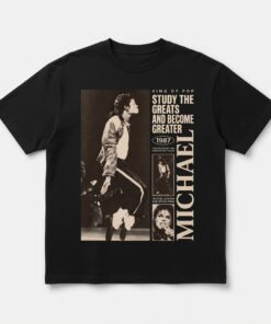 Mich ael Jackson King of Pop Vintage Tee, Study The Greats 1987 Music Fan Shirt N