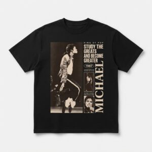 Mich ael Jackson King of Pop Vintage Tee, Study The Greats 1987 Music Fan Shirt N