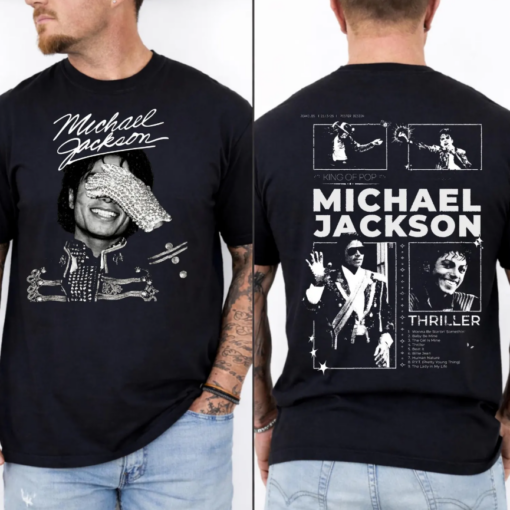 MJackson King of Pop Shirt | MJ Sequin Glove Tee | Retro Music Fan Apparel | @L
