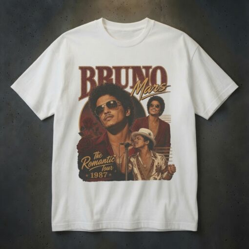 Retro 1987 Romantic Tour Graphic T-Shirt, Vintage Singer Concert Tee