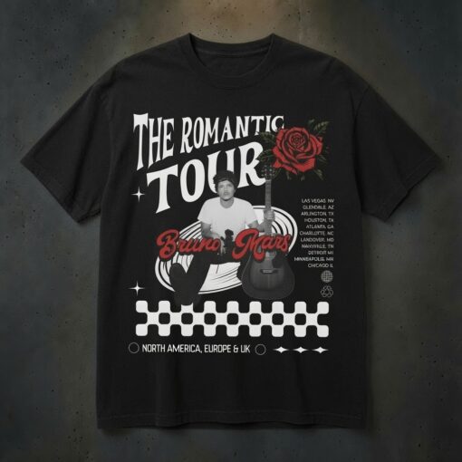 Bruno Mars The Romantic Tour 2026 T-Shirt