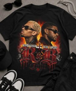 Usher Chris Brown Raymond and Brown Tour T-Shirt N