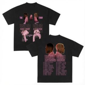 Vintage Usher Ch ris Brown Raymond R&B Tour 2026 T-Shirt N