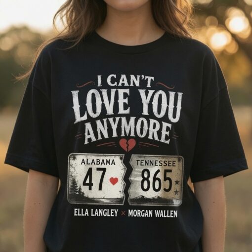 I can't love you anymore Vintage Country Heartbreak Shirt,Retro Western Graphic Tee, Cowgirl Aesthetic T-Shirt
