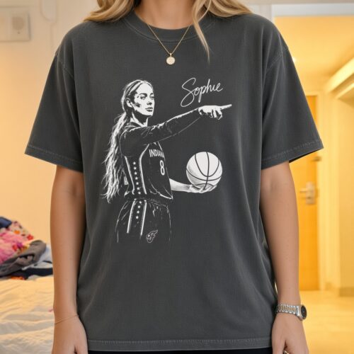 Sophie Cunningham Point Signature Basketball T-Shirt, Front and Back Printed #T photo review