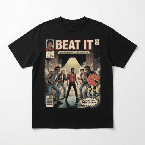 MJ Beat It Comic Shirt, Thriller Era Gang Alley Tee